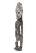 Ethnographic Native Tribal : An Oceanic Papua New Guinea carved wooden and polychromed Ancestor