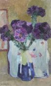 Gaston DeBeer (1890-1953) Belgium Impressionist Pallet knife oil on canvas Still life ,