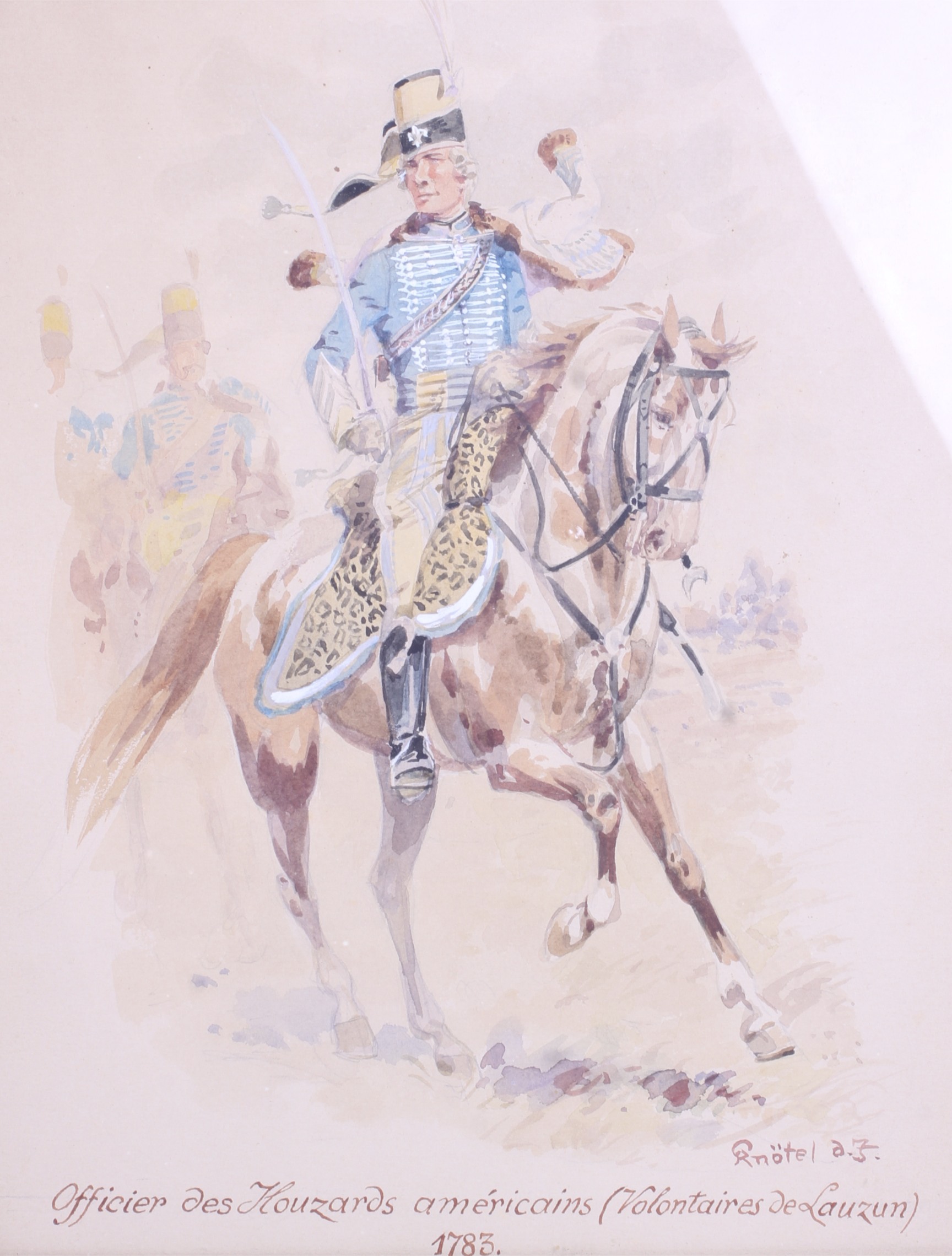 Four Richard Knötel the Younger (1857-1914) historical military watercolours. - Image 4 of 5