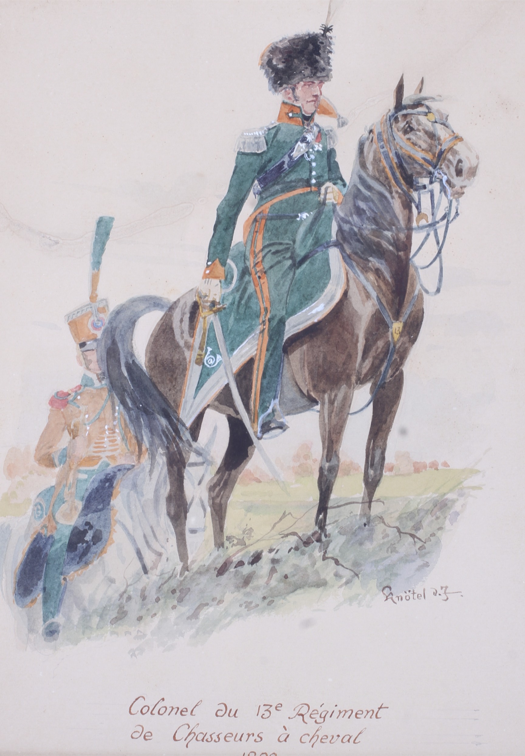 Four Richard Knötel the Younger (1857-1914) historical military watercolours. - Image 2 of 5