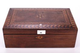 A Victorian rosewood and marquetry writi