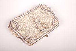 A vintage Belgian beaded purse. With cre