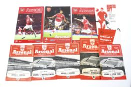 A box of approximately 125 Arsenal progr