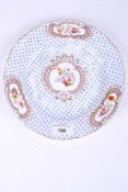 A 19th century continental porcelain pla