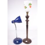 Vintage Retro : Two lamps. A modern blue