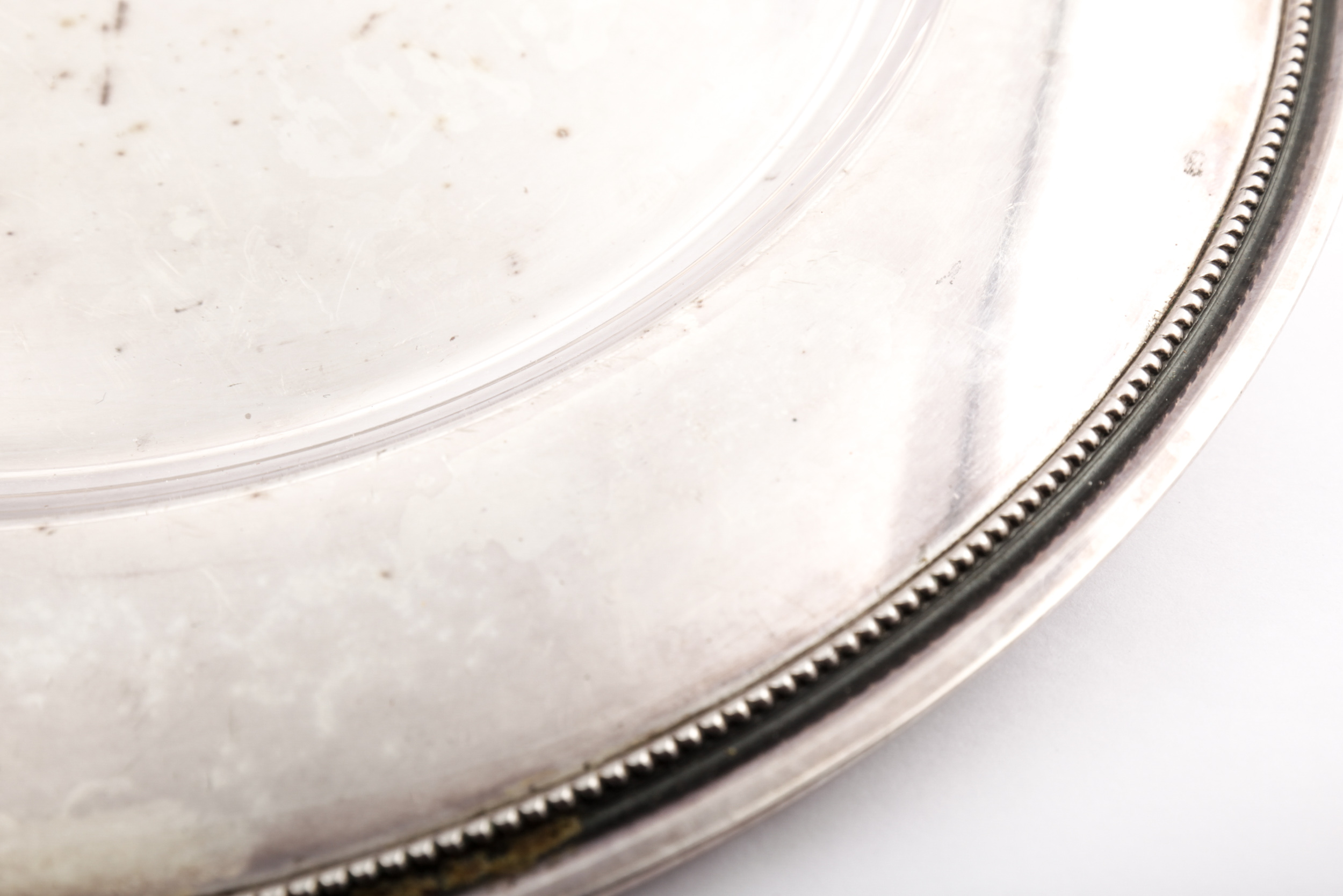 A Continental .830 standard round salver with a fine beaded band. - Image 2 of 4