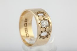 An early 20th century 18ct gold and diamond gypsy ring.