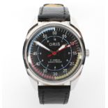 Oris, a vintage gentleman's stainless steel wrist watch.