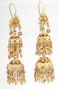 A pair of North Indian pendant earrings.