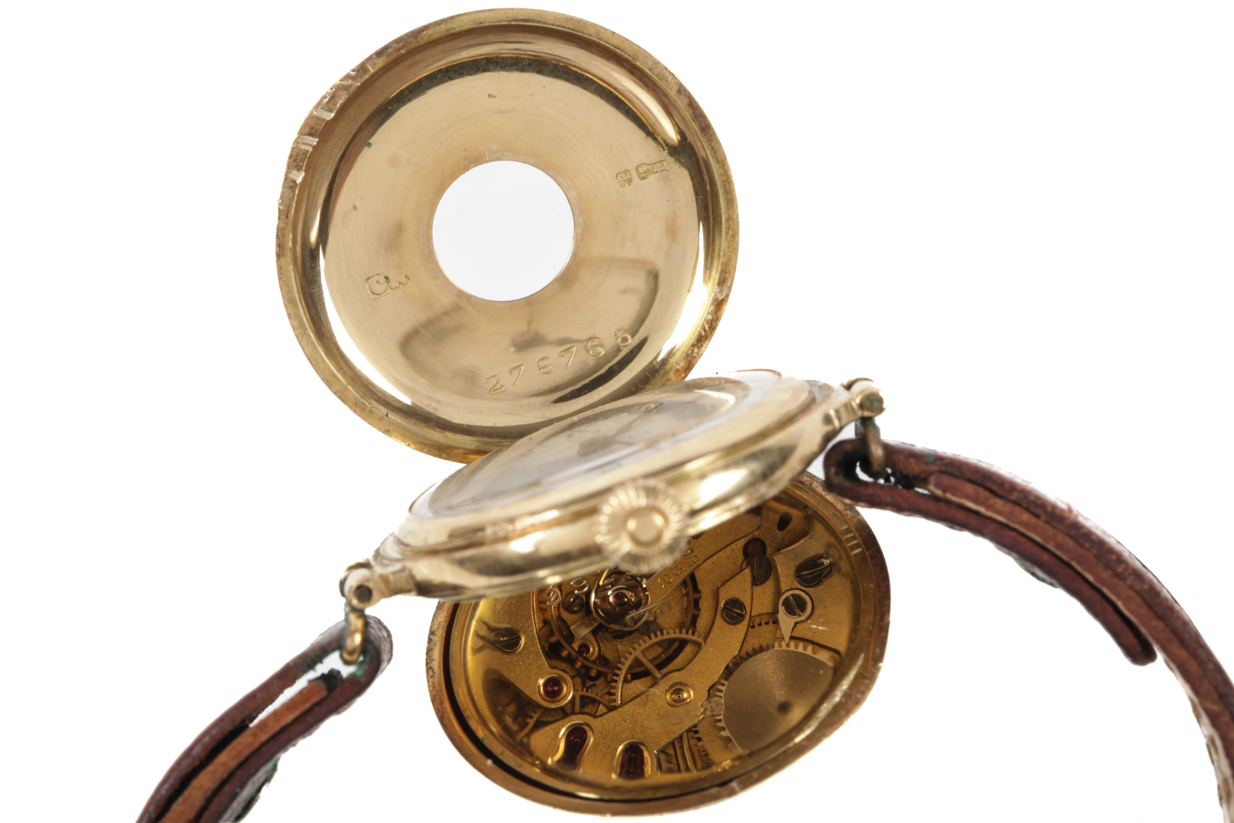 A lady's 18ct gold half-hunter cased wristwatch, circa 1915. - Image 7 of 13