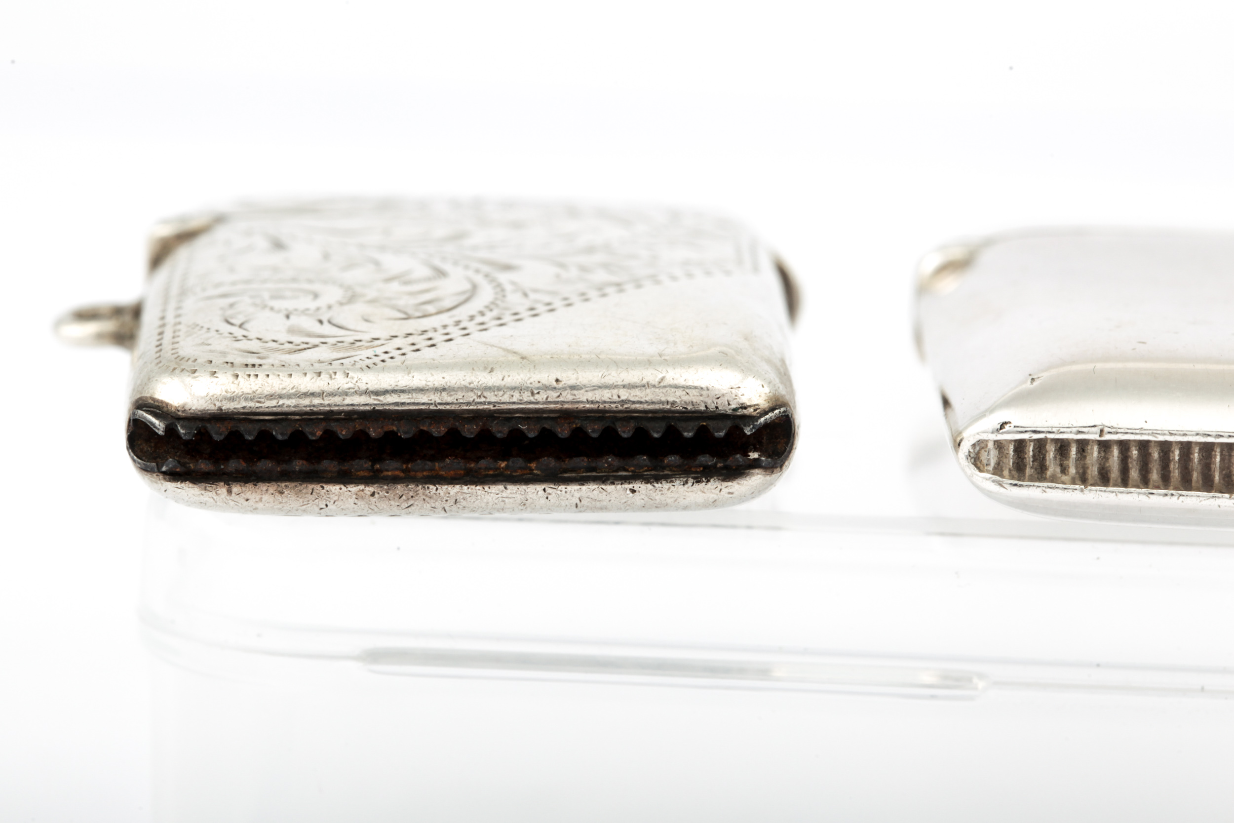 Three Victorian and later silver vesta or match cases. - Image 4 of 6