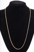 A vintage 9ct gold belcher link necklace.