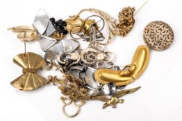 A collection of mid-20th century and later bold costume jewellery.