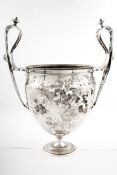 A French silver-plated urn by Maison F. Barbedienne, Paris.