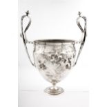 A French silver-plated urn by Maison F. Barbedienne, Paris.