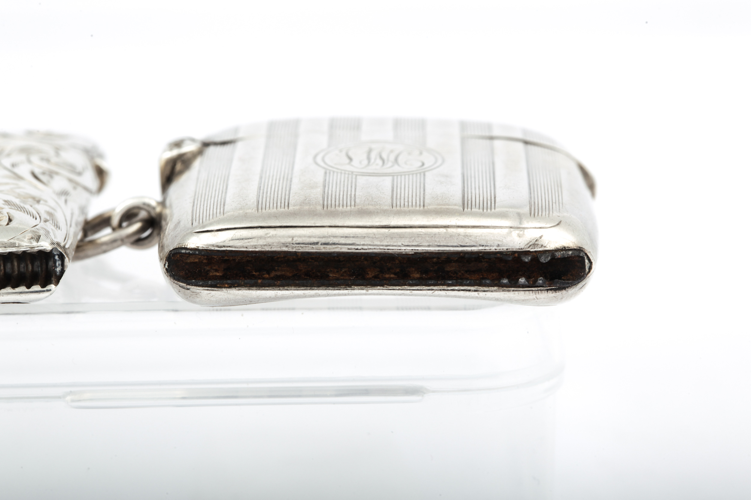 Three early 20th century silver vesta or match cases. - Image 6 of 6