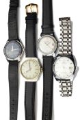 Four vintage gentleman's wristwatches.