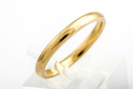 A vintage 22ct gold wedding band. Hallmarks for Birmingham 1950, 2.5mm wide, size L+, 2.