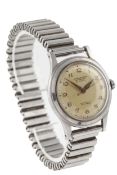 Winegartens, a gentleman's stainless steel automatic bracelet watch, circa 1945. No.