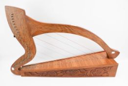 A 29 string folk harp by Early Music Shop