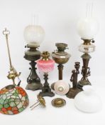 A collection of oil lamps.