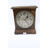 W & H mahogany cased 8 day mantle clock.