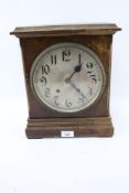 W & H mahogany cased 8 day mantle clock.