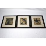 William Nicholson (1872-1949), three framed prints.