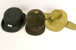 Three vintage hats.