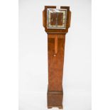 An Art Deco oak 'grand mother' long case clock.