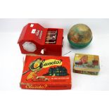 An assortment of vintage childrens' toys.