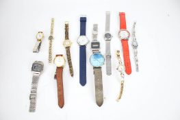 A group of twelve assorted fashion watches.