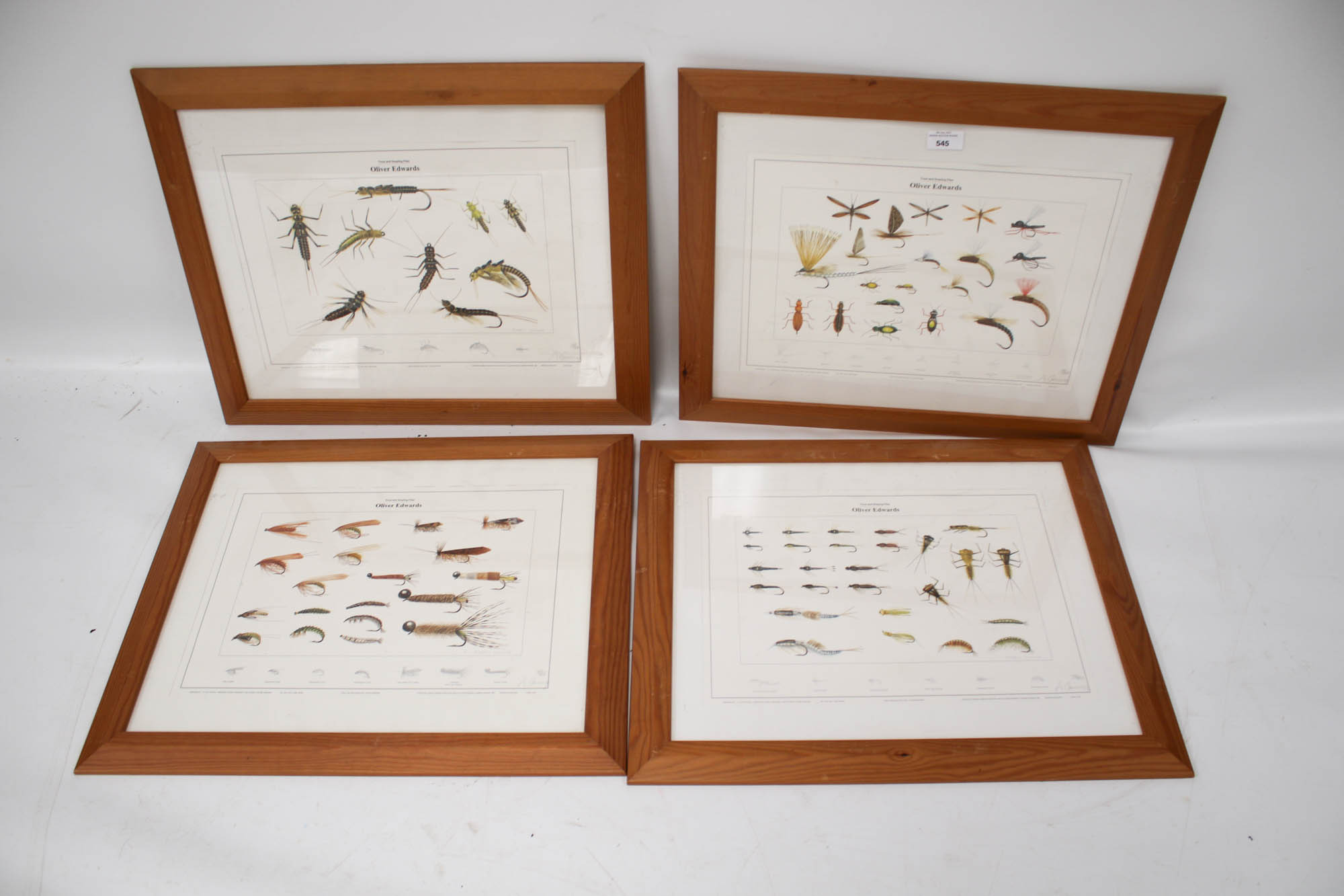 Aideen Canning - set of four signed limited edition 'fly fishing' prints.