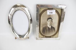 Two vintage hallmarked silver photograph frames