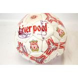 A signed Liverpool football club ball from the 1990s.