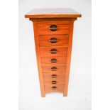 A Cachet mahogany chest of eight drawers.