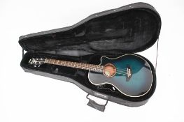 Yamaha semi-acoustic guitar APX-5A. Comes with a 'Rockcase' carry case.