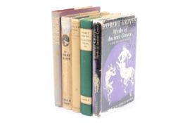 A collection of five assorted Robert Graves books.