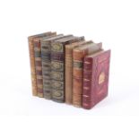 Miscellaneous leather bindings, 7 mixed volumes.