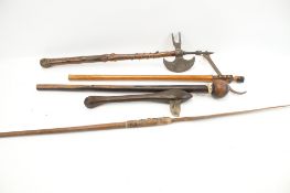 A collection of assorted hand weapons.