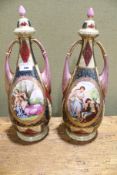 A pair of circa 1900 Austrian ceramic vases.