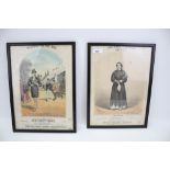 Advertising :Two Victorian coloured illustration prints.