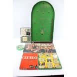 A group of assorted vintage family board games. Including a bagatelle 'Corinthian', etc.