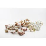 A collection of four assorted decorative ceramic tea sets. Including Satsuma and continental. Max.