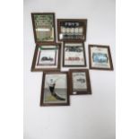 Seven assorted vintage advertising wall mirrors. Including 'Vogue', 'Pepsi-Cola', etc.