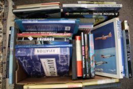 A collection of assorted aircraft and aviation related books.