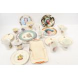 A collection of assorted 20th century Royal commemorative ceramics. Including QEII, GVI, etc. Max.