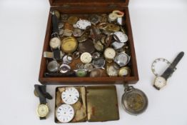 A quantity of assorted vintage wristwatches and pocketwatch spares.