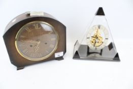Two assorted 20th century mantel clocks.