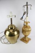 Two large contemporary table lamps.